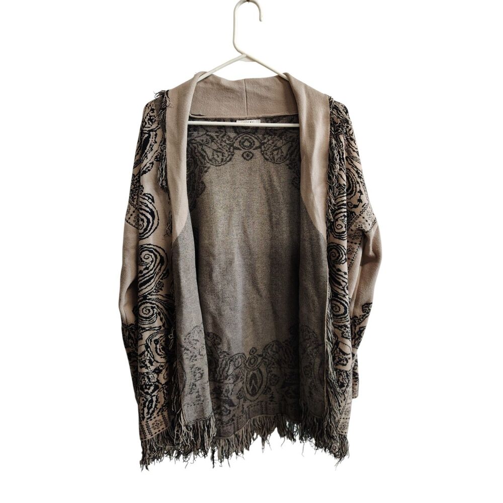 Sioni Beige Black‎ Cardigan Fits To Size